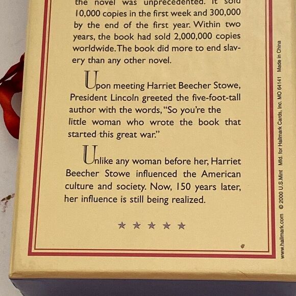 Hallmark We The People Connecticut U.S. State Quarter Harriet Beecher Stowe Doll - Picture 7 of 9